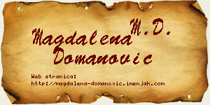Magdalena Domanović vizit kartica